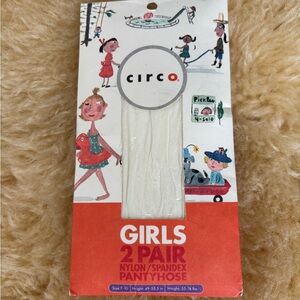 Circo Girls White Pantyhose - 2 Pair